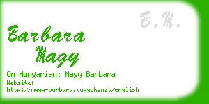 barbara magy business card